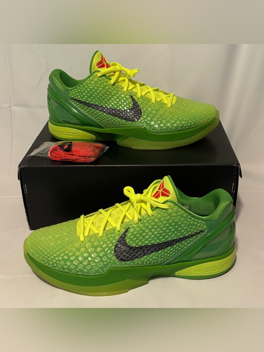 Nike Kobe 6 Protro Grinch Green Apple Black Volt CW2190-300 Men's Size 15